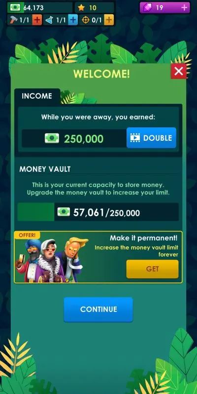dinosaur park jurassic tycoon offline earnings