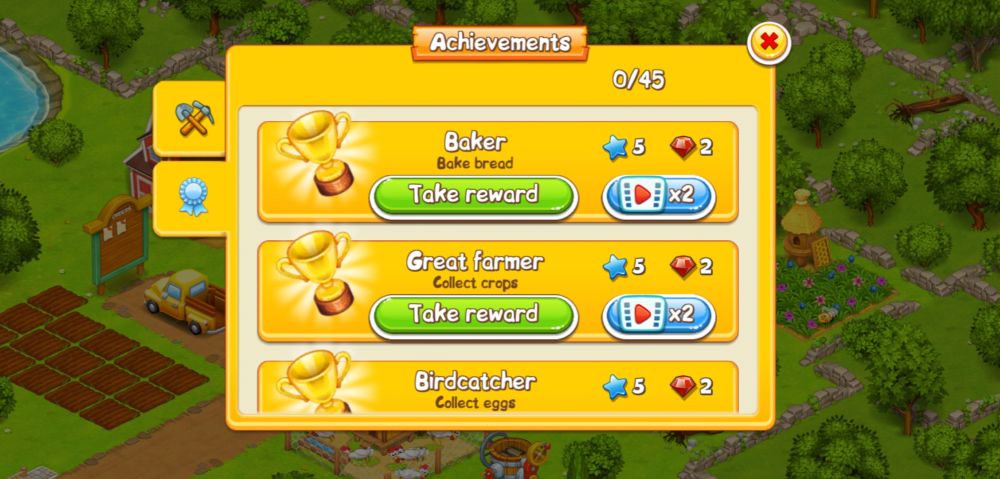 farm town achievements