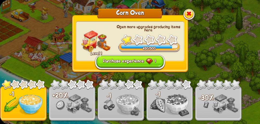 farm town building upgrades