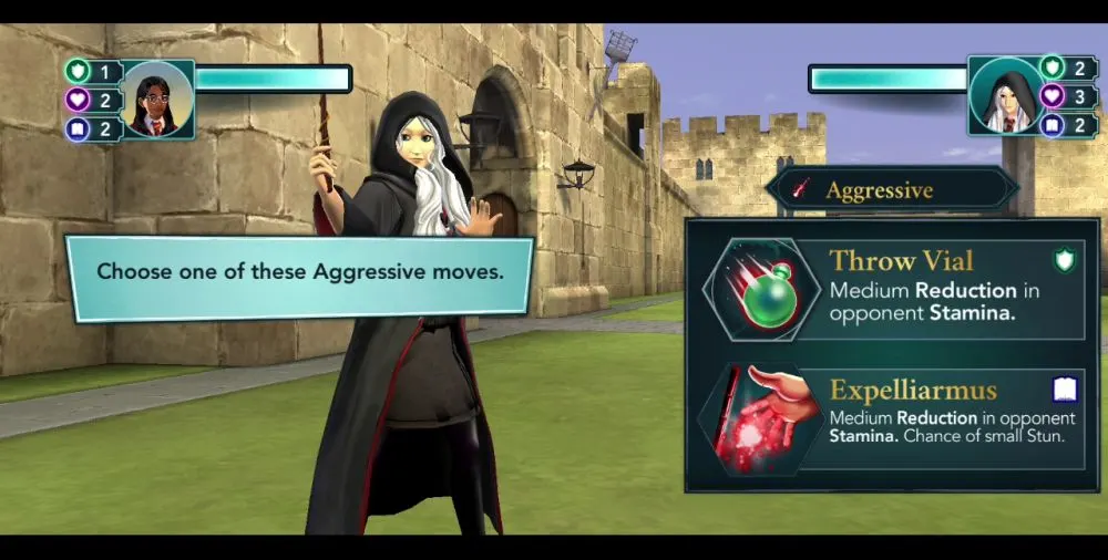 harry potter hogwarts mystery aggressive moves