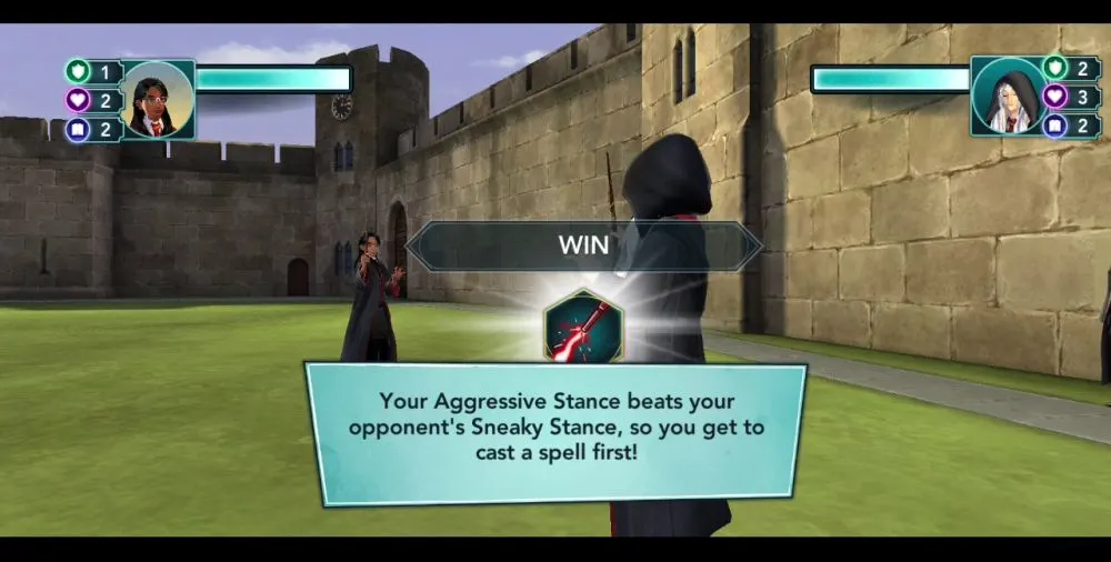 harry potter hogwarts mystery aggressive stance