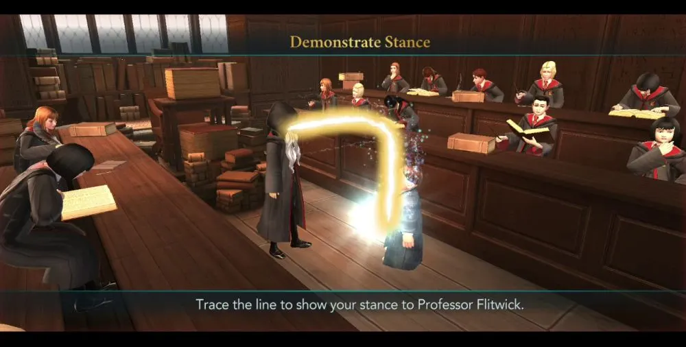 harry potter hogwarts mystery demonstrate stance