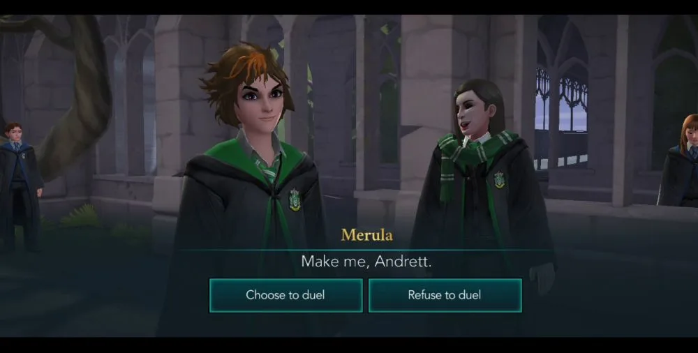 harry potter hogwarts mystery duel decision