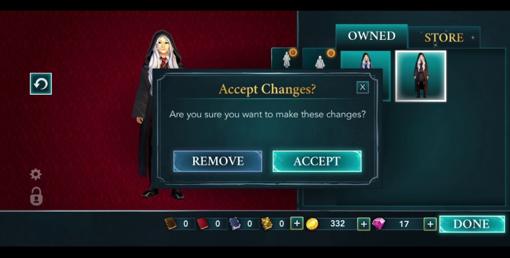 making changes in harry potter hogwarts mystery