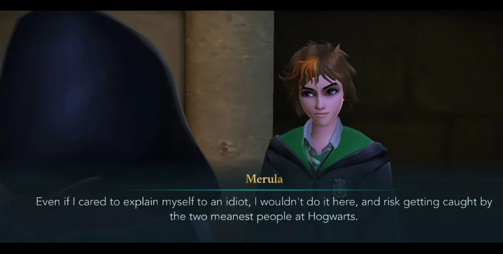 conversation with merula in harry potter hogwarts mystery