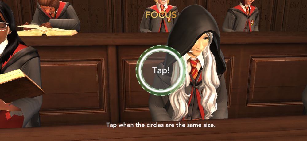 tapping a circle in harry potter hogwarts mystery
