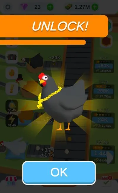 idle egg factory bling chicken