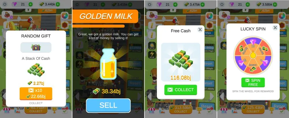 idle egg factory reward comparison