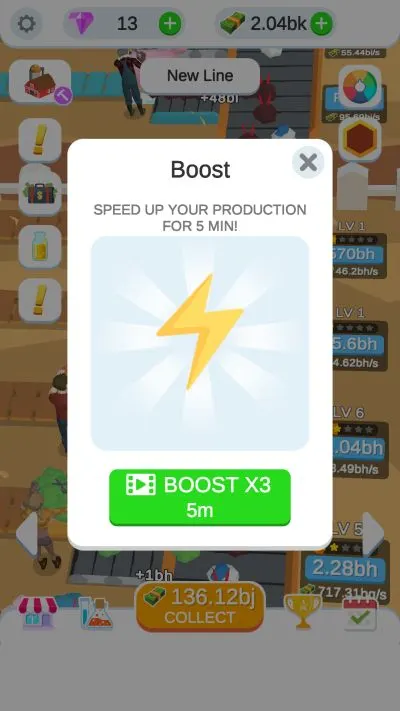 idle egg factory speed boost