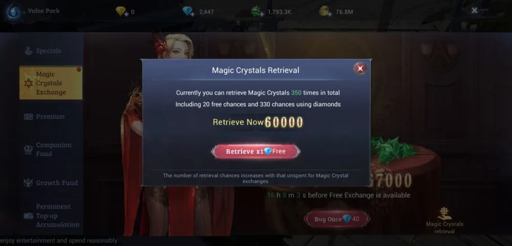 mu origin 3 magic crystals retrieval