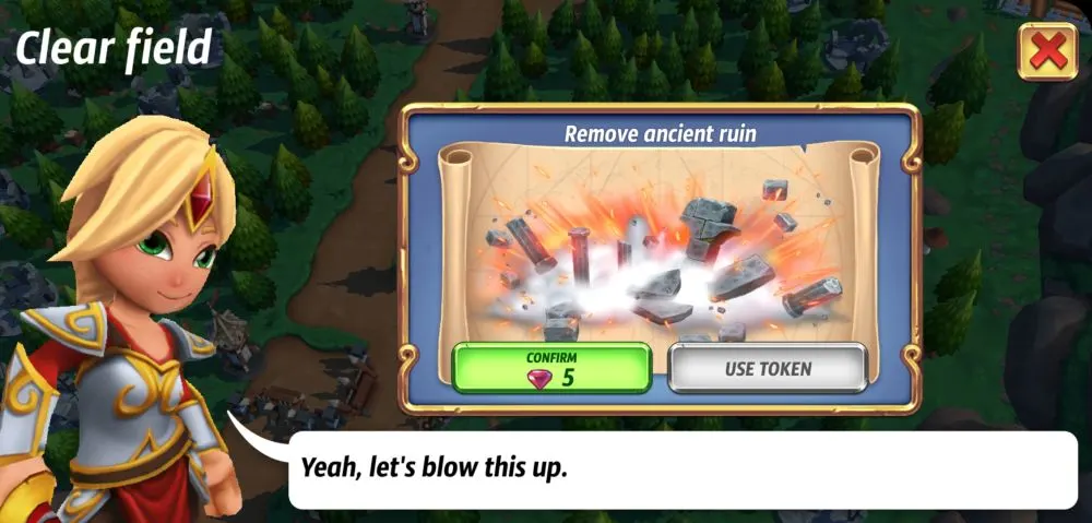 clearing field in royal revolt 2