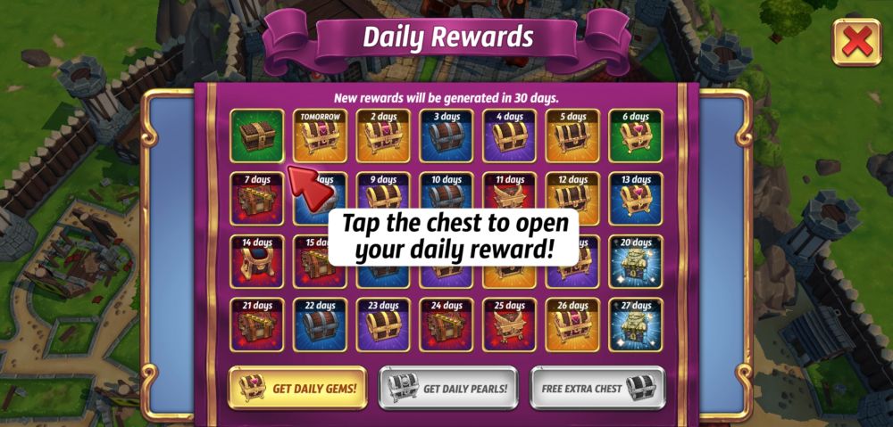 royal revolt 2 daily rewards