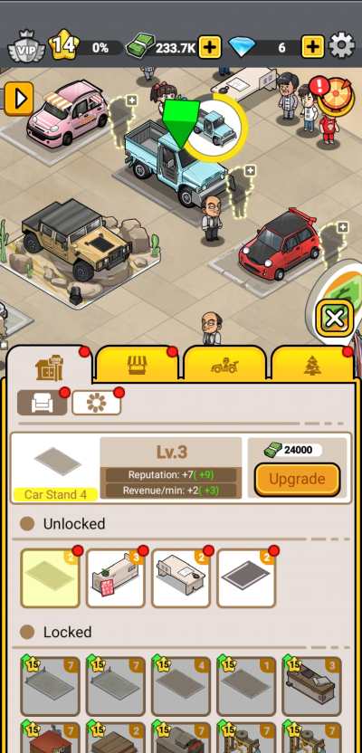 used car tycoon game guide car stand