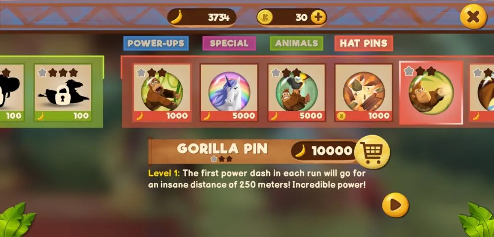banana kong 2 hat pins