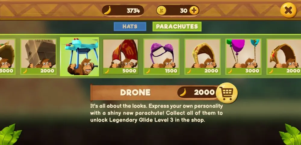 banana kong 2 parachutes