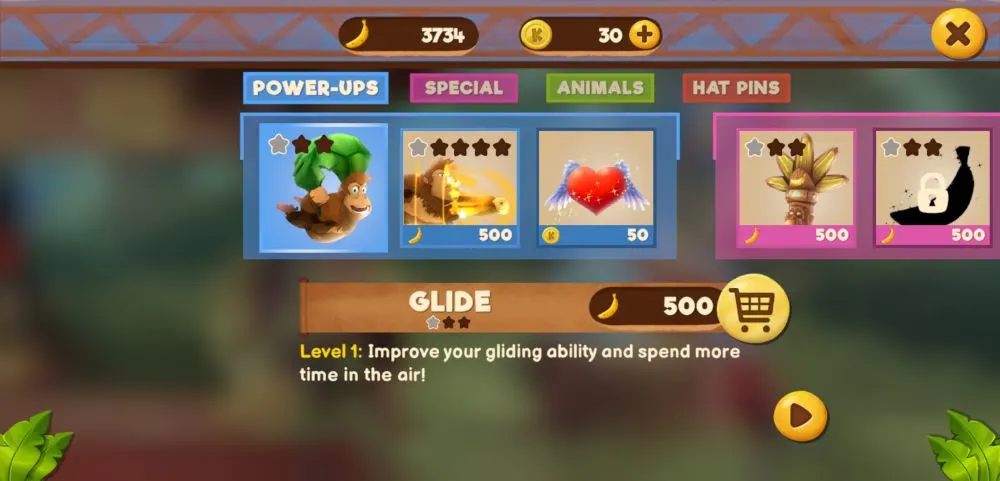 banana kong 2 power ups