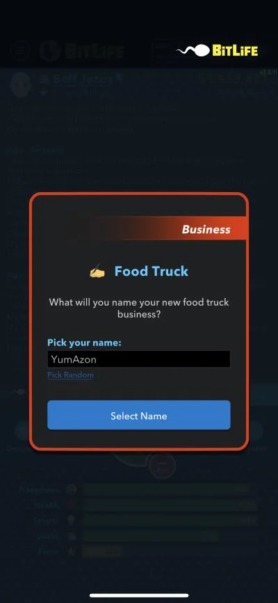 bitlife food truck