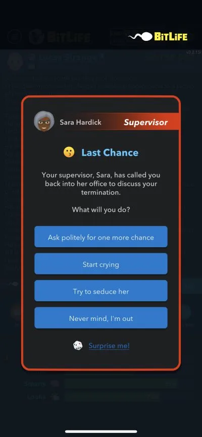 bitlife job termination