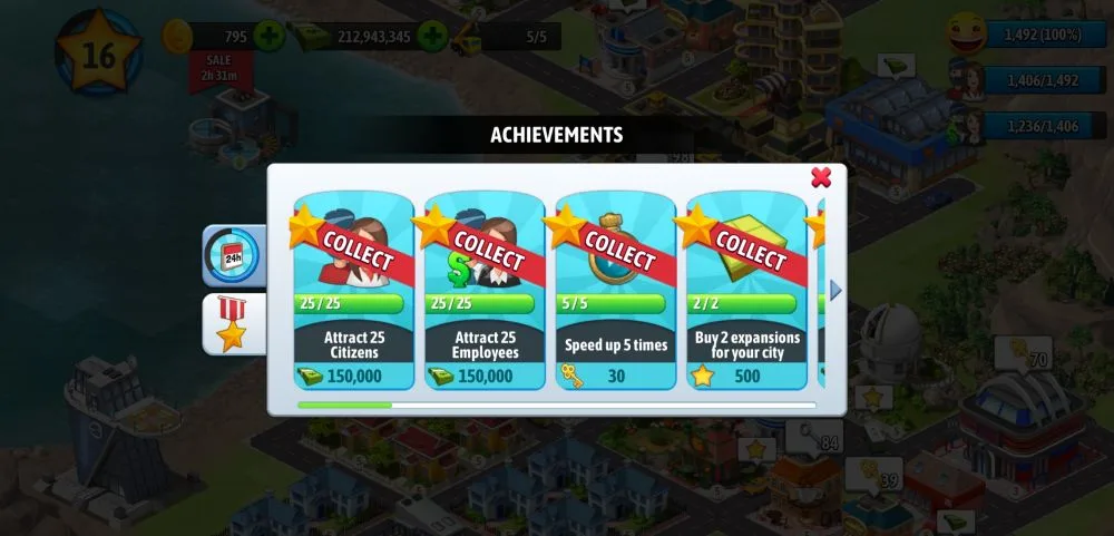 city island 5 achievements