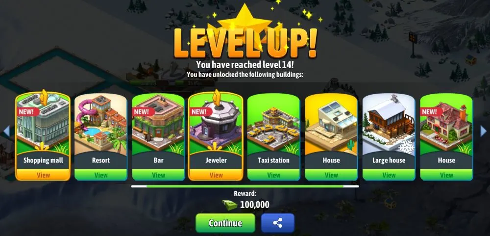 leveling up in city island 5