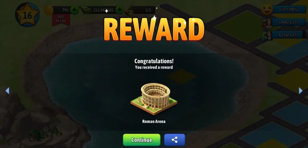 city island 5 reward