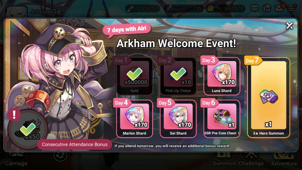 eroica arkham welcome event