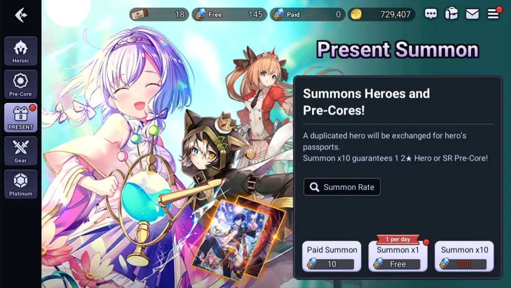 eroica present summon