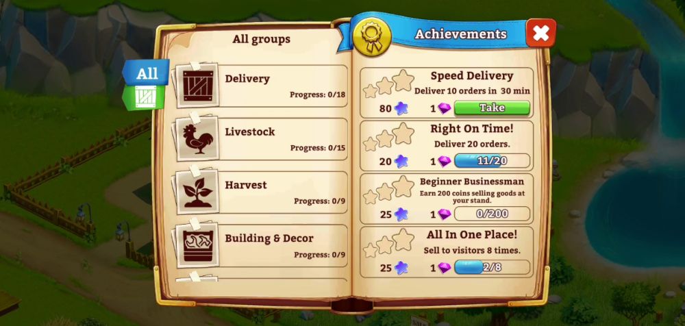golden farm achievements