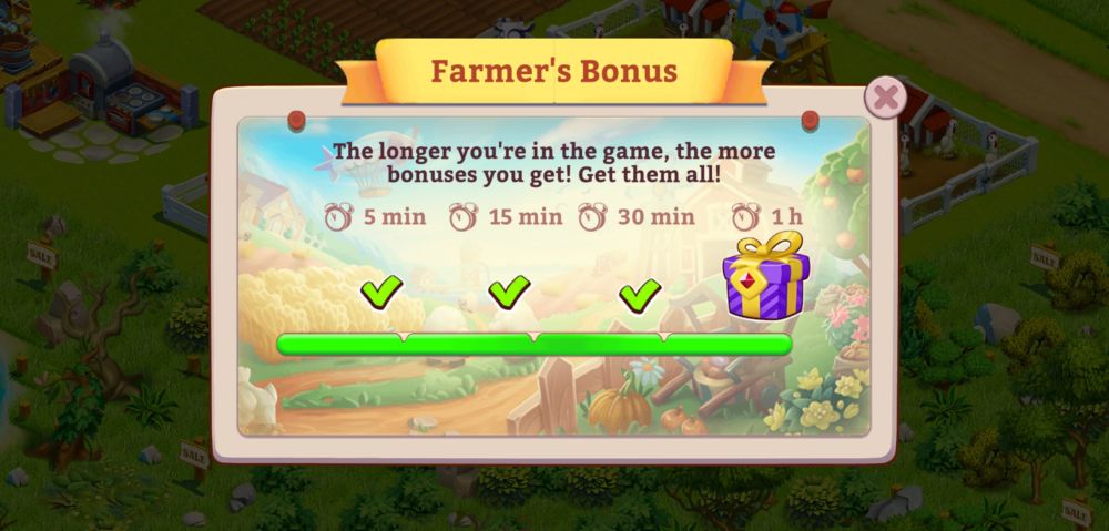 golden farm farmer's bonus