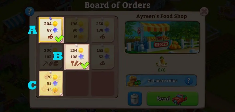 golden farm order prioritization