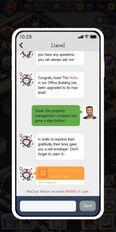 idle office tycoon chat