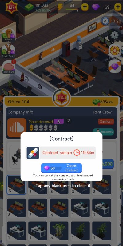 idle office tycoon contract