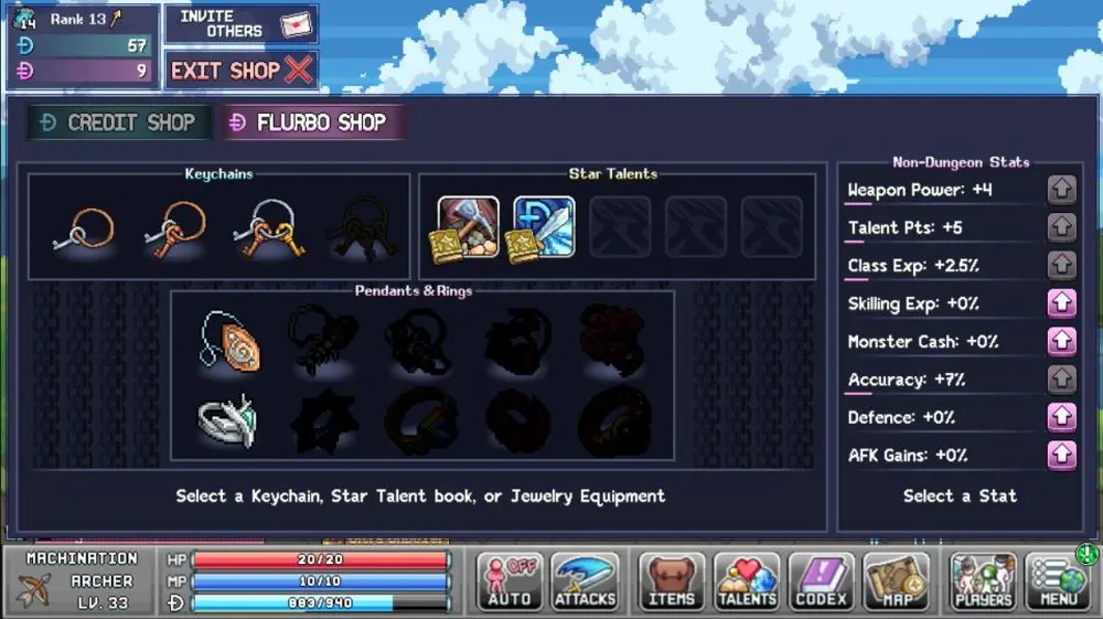 idleon flurbo shop