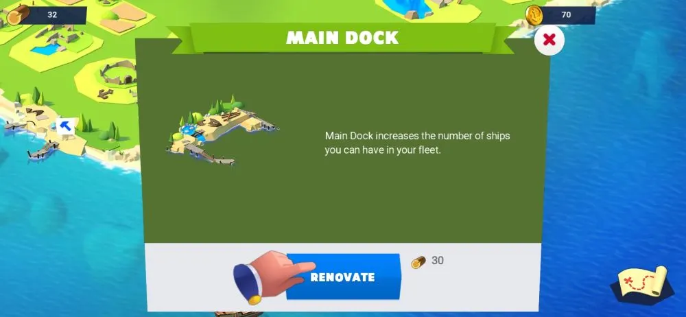 sea port cargo boat tycoon building ui