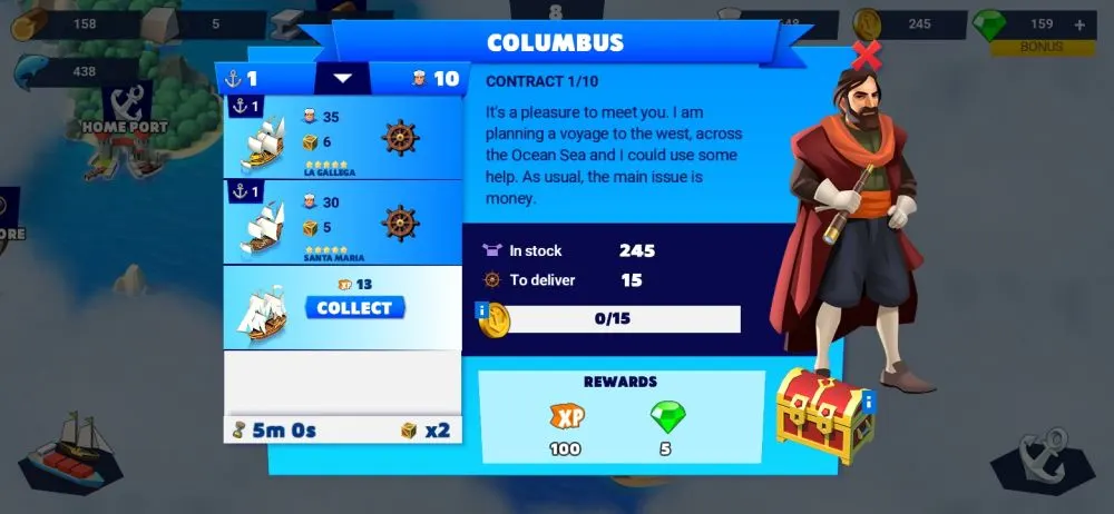 sea port cargo boat tycoon client