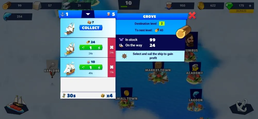 sea port cargo boat tycoon resource island