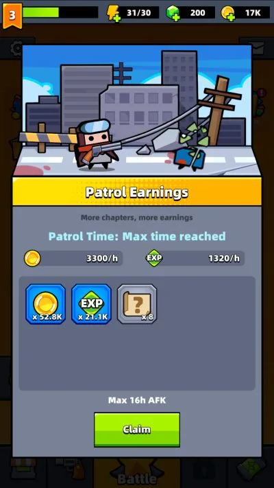 survivor.io patrol earnings