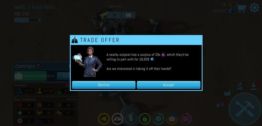 terragenesis landfall trade offer