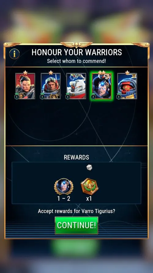 warhammer 40000 tacticus commendation