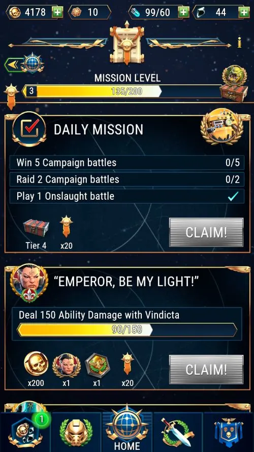 warhammer 40000 tacticus daily quests