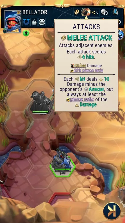 warhammer 40000 tacticus pierce ratio