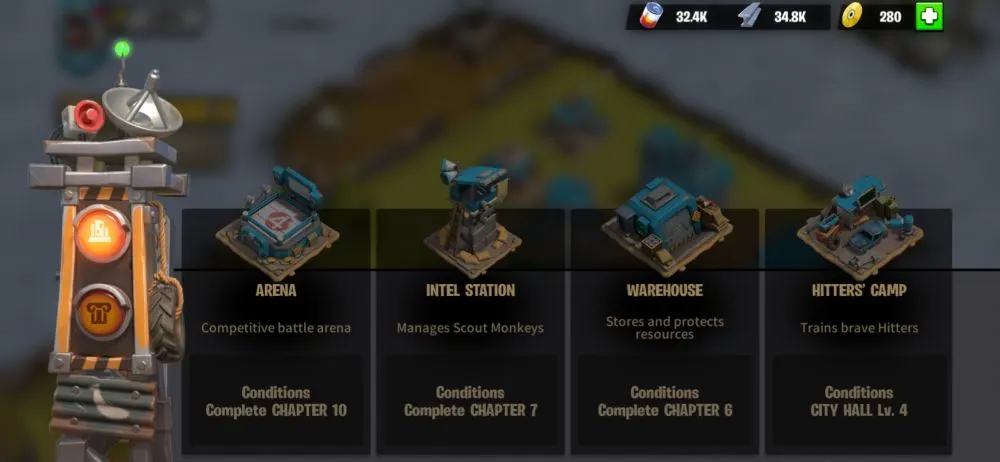 building upgrade in age of apes