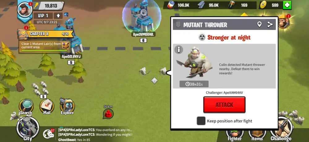 exploring the map in age of apes