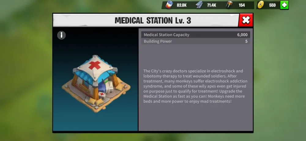 age of apes medical station