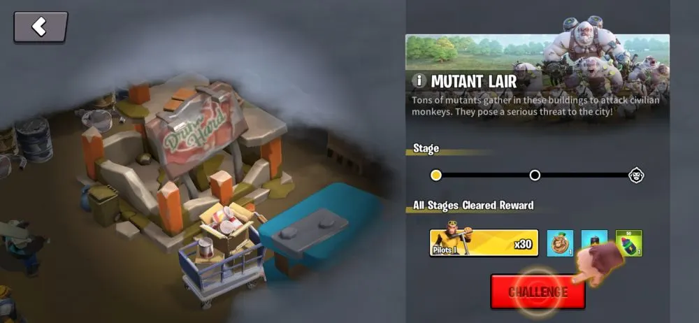 age of apes mutant lair