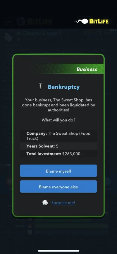 business going bankrupt in bitlife