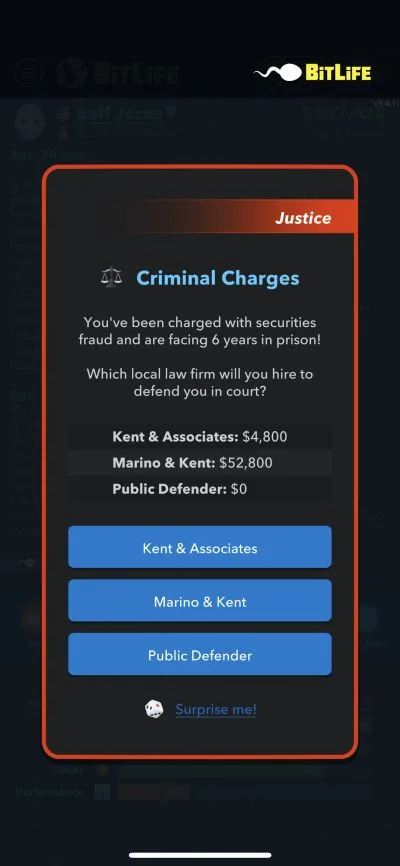 criminal charges in bitlife