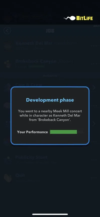 going to a concert in bitlife