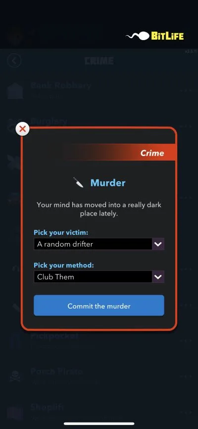 murder in bitlife