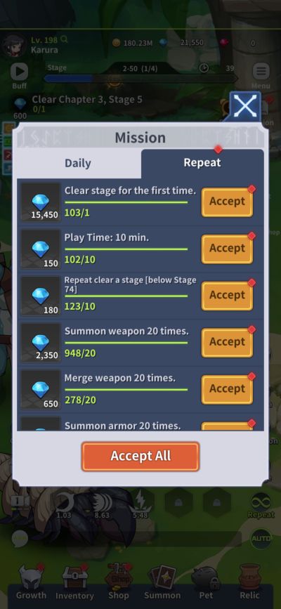 blade idle missions